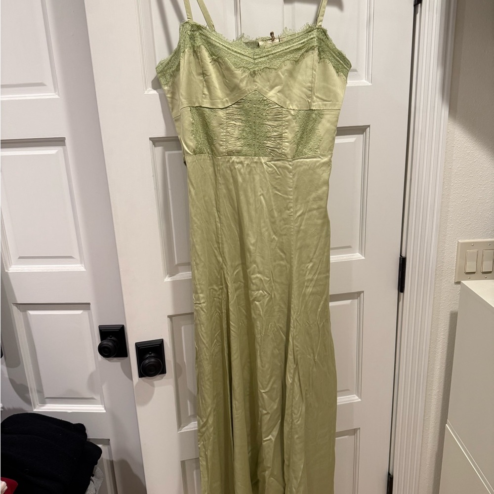 Anthropologie Light Green Maxi Dress